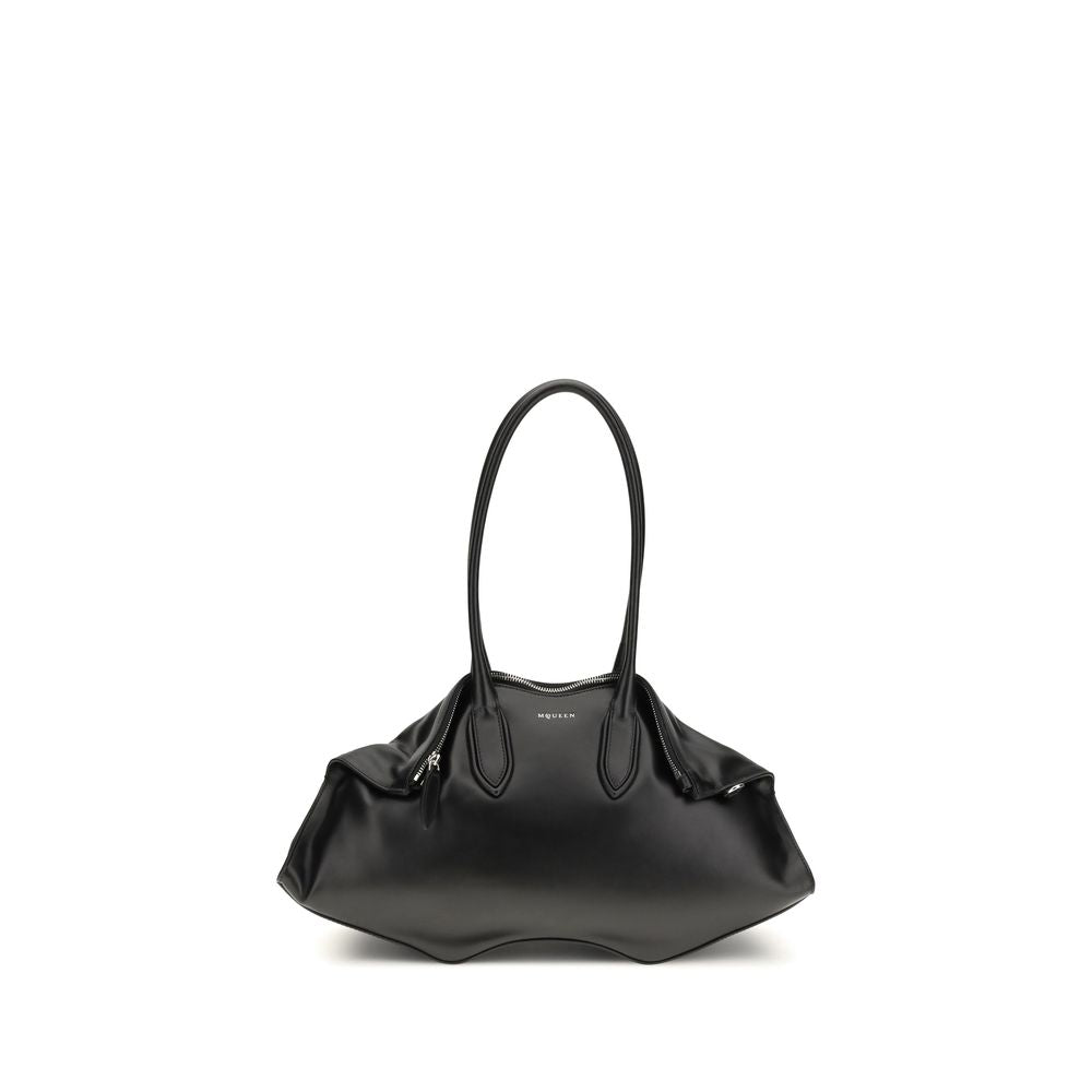 Alexander McQueen Black Calf Leather Bos Taurus Shoulder Bag - ClickThatClicks 