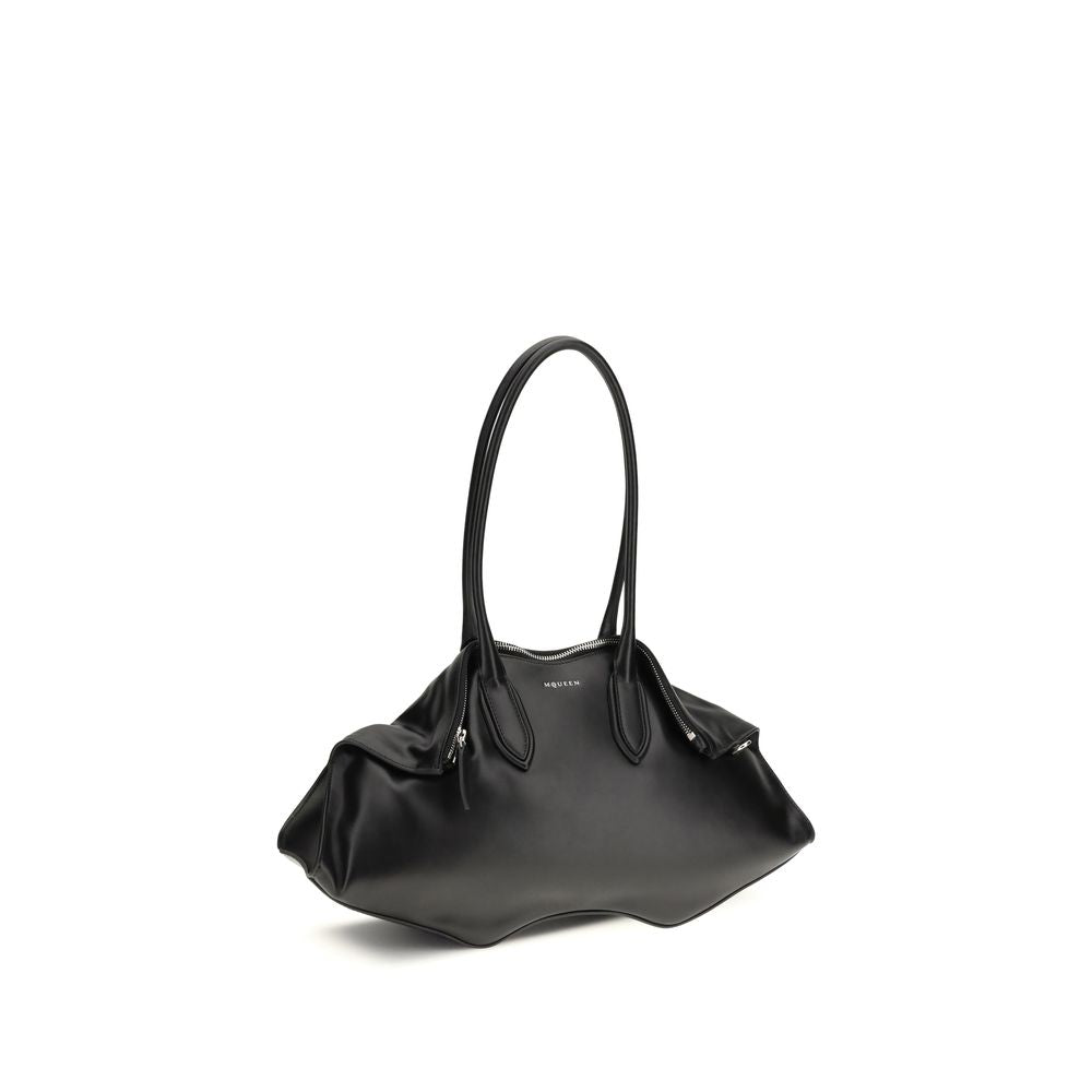 Alexander McQueen Black Calf Leather Bos Taurus Shoulder Bag - ClickThatClicks 