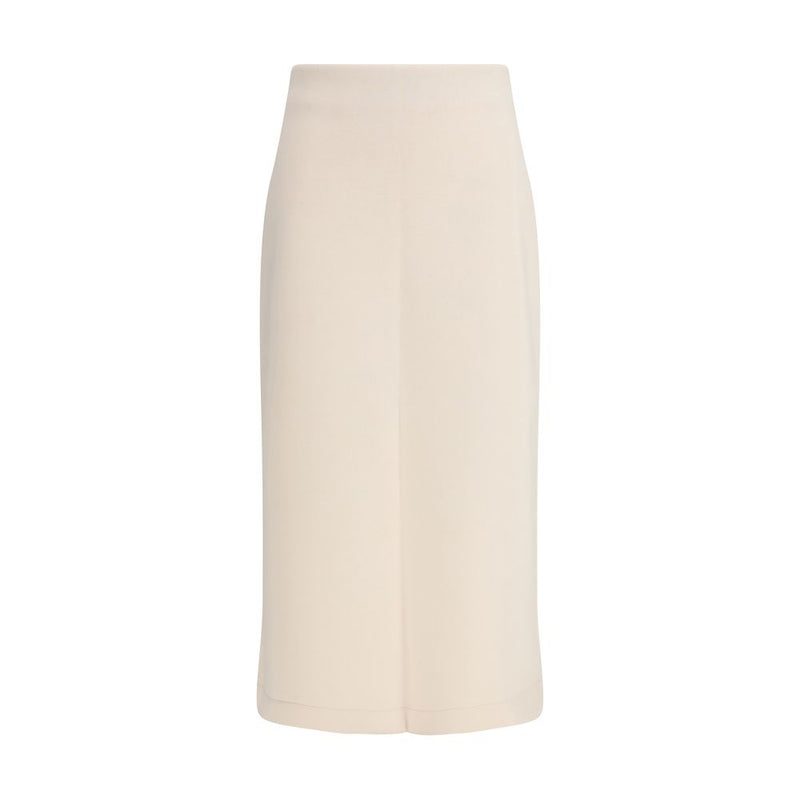 Fabiana Filippi Cream Modal Midi Skirt