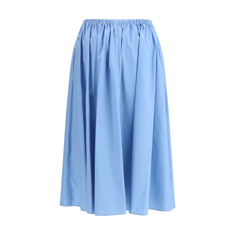 Marni Blue Cotton Midi Skirt - ClickThatClicks 