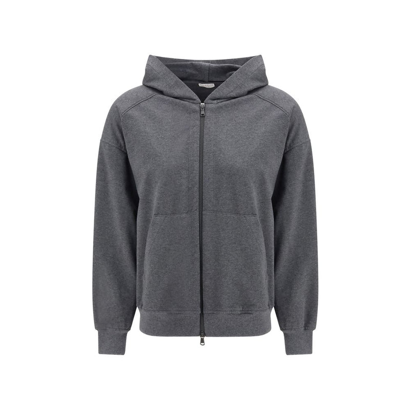 Brunello Cucinelli Gray Cotton Sweatshirt