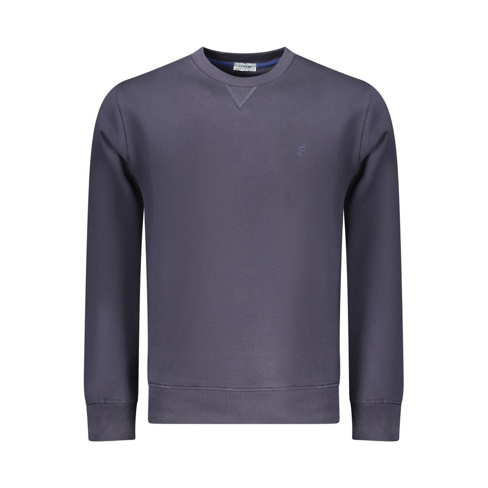 Coveri Moving Blue Cotton Men Sweatshirt - ClickThatClicks 