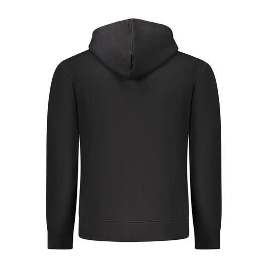 Coveri Moving Black Cotton Men's Hooded Sweatshirt - ClickThatClicks 