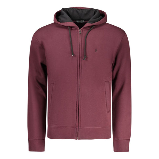 Coveri Moving Red Cotton Men's Hooded Sweatshirt - ClickThatClicks 