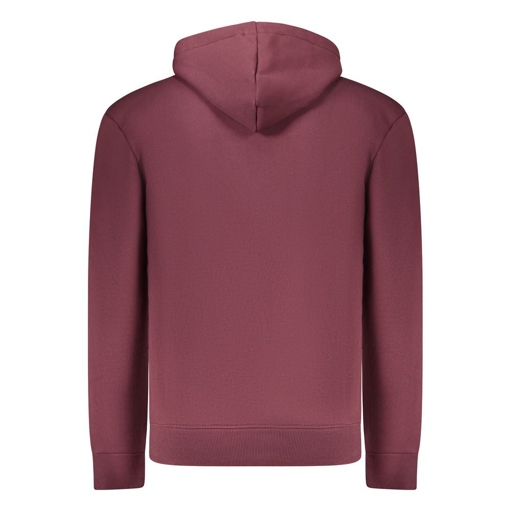 Coveri Moving Red Cotton Men's Hooded Sweatshirt - ClickThatClicks 