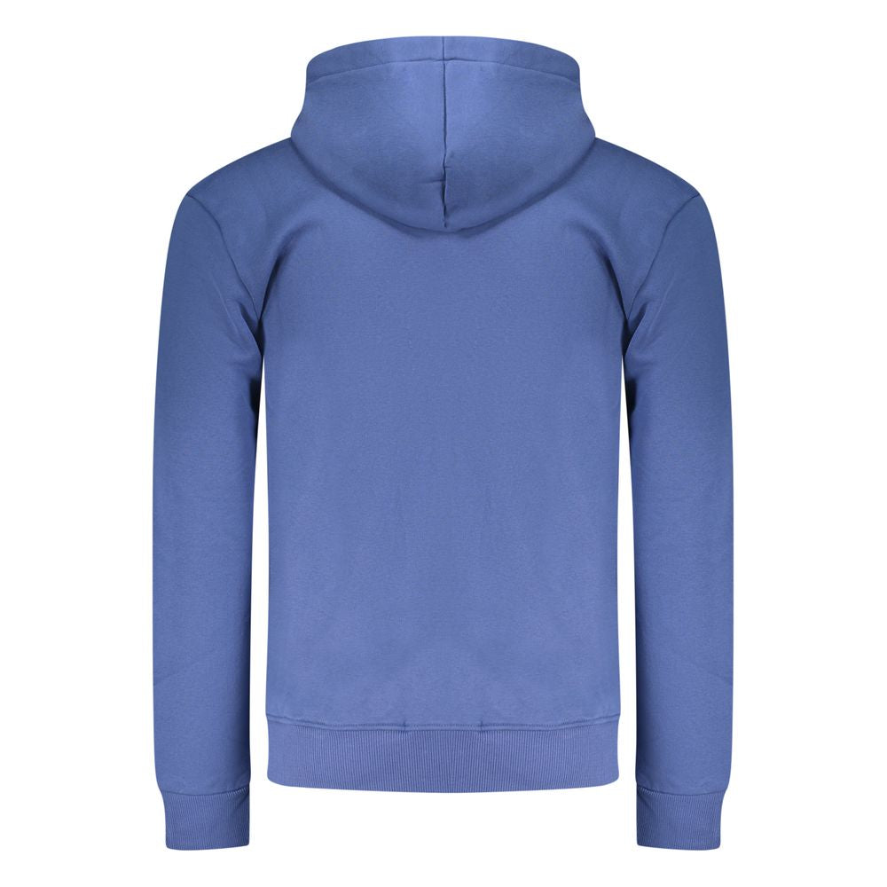 Coveri Moving Blue Cotton Men's Hoodie Sweatshirt - ClickThatClicks 