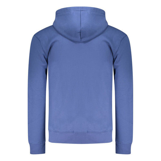 Coveri Moving Blue Cotton Men's Hoodie Sweatshirt - ClickThatClicks 