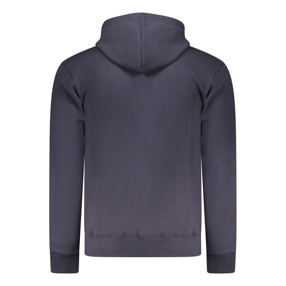 Coveri Moving Blue Cotton Men's Hooded Sweatshirt - ClickThatClicks 