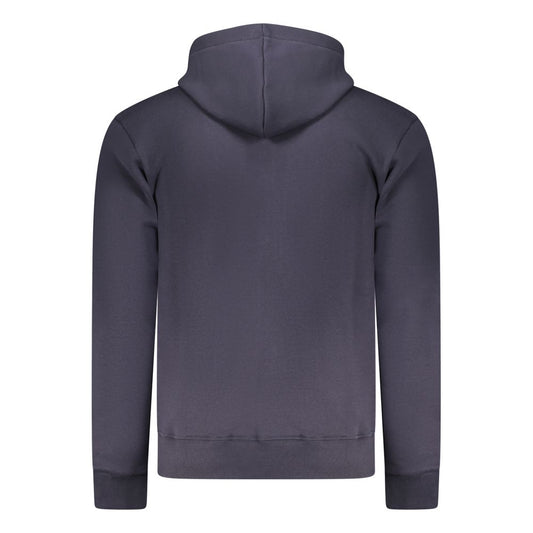 Coveri Moving Blue Cotton Men's Hooded Sweatshirt - ClickThatClicks 