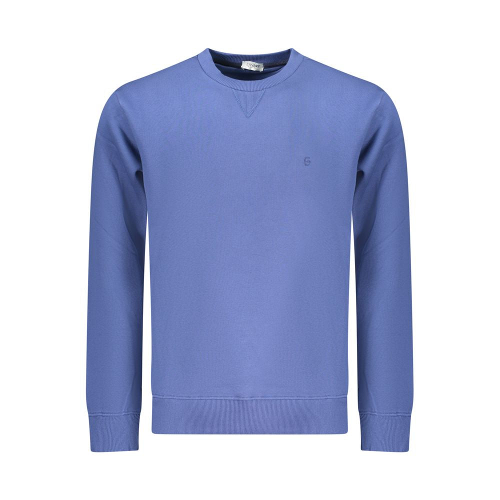 Coveri Moving Blue Cotton Men Sweatshirt