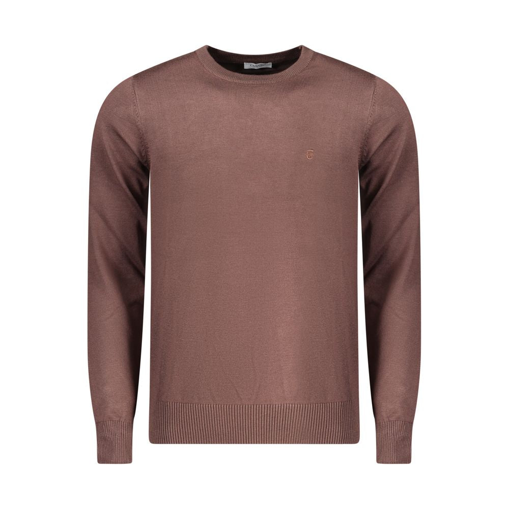 Coveri Moving Marrone Viscosa Mens Sweater - ClickThatClicks 