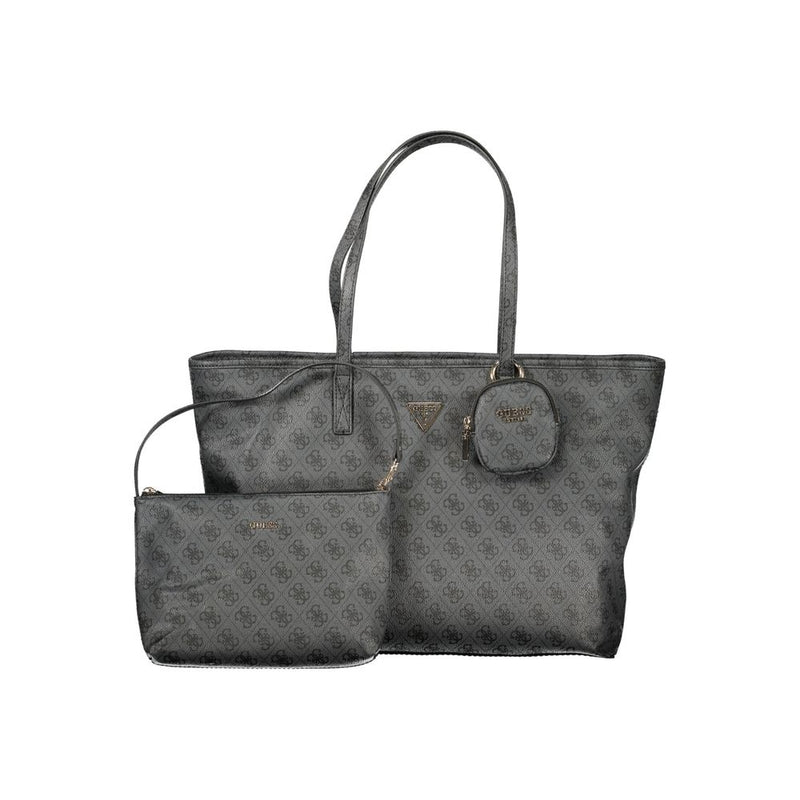 Guess Jeans Grigio Poliuretano Women Handbag