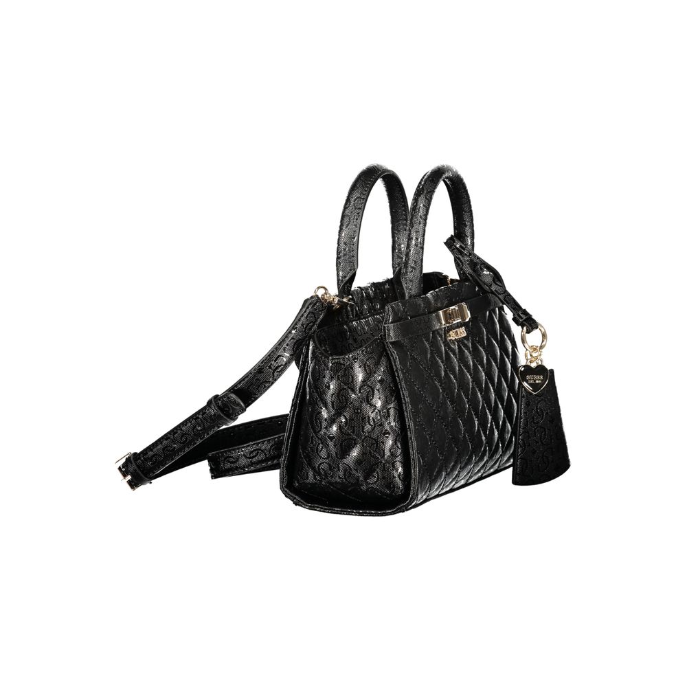 Guess Jeans Black Polyurethane Women Handbag - ClickThatClicks 