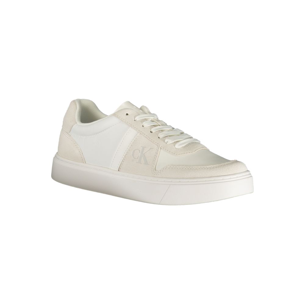 Calvin Klein Bianco Polyester Mens Sneaker - ClickThatClicks 