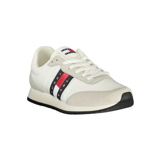 Tommy Hilfiger White Polyurethane Men Sneaker - ClickThatClicks 