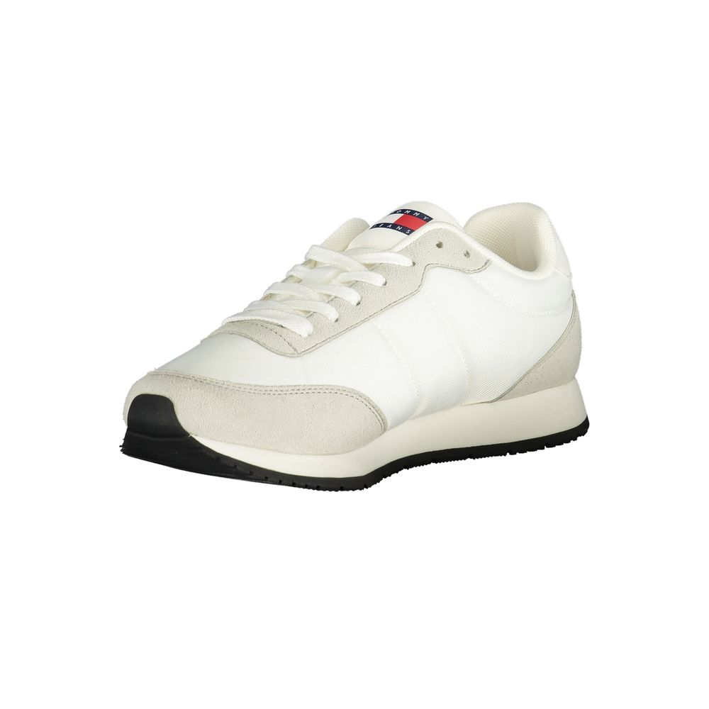 Tommy Hilfiger White Polyurethane Men Sneaker - ClickThatClicks 