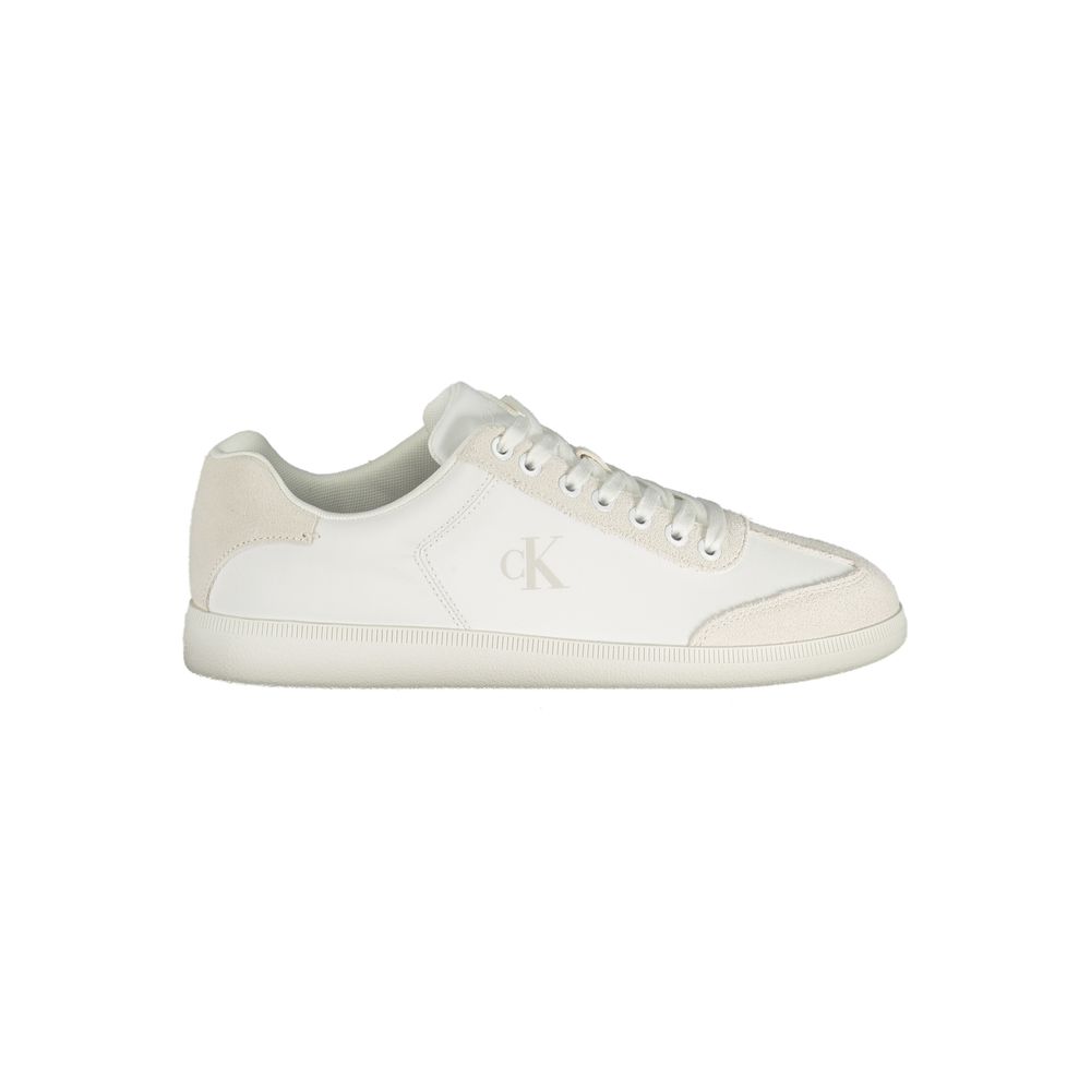 Calvin Klein White Polyester Men's Sneaker - ClickThatClicks 