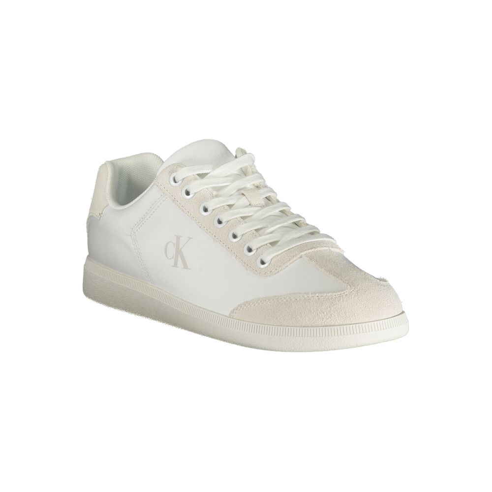 Calvin Klein White Polyester Men's Sneaker - ClickThatClicks 