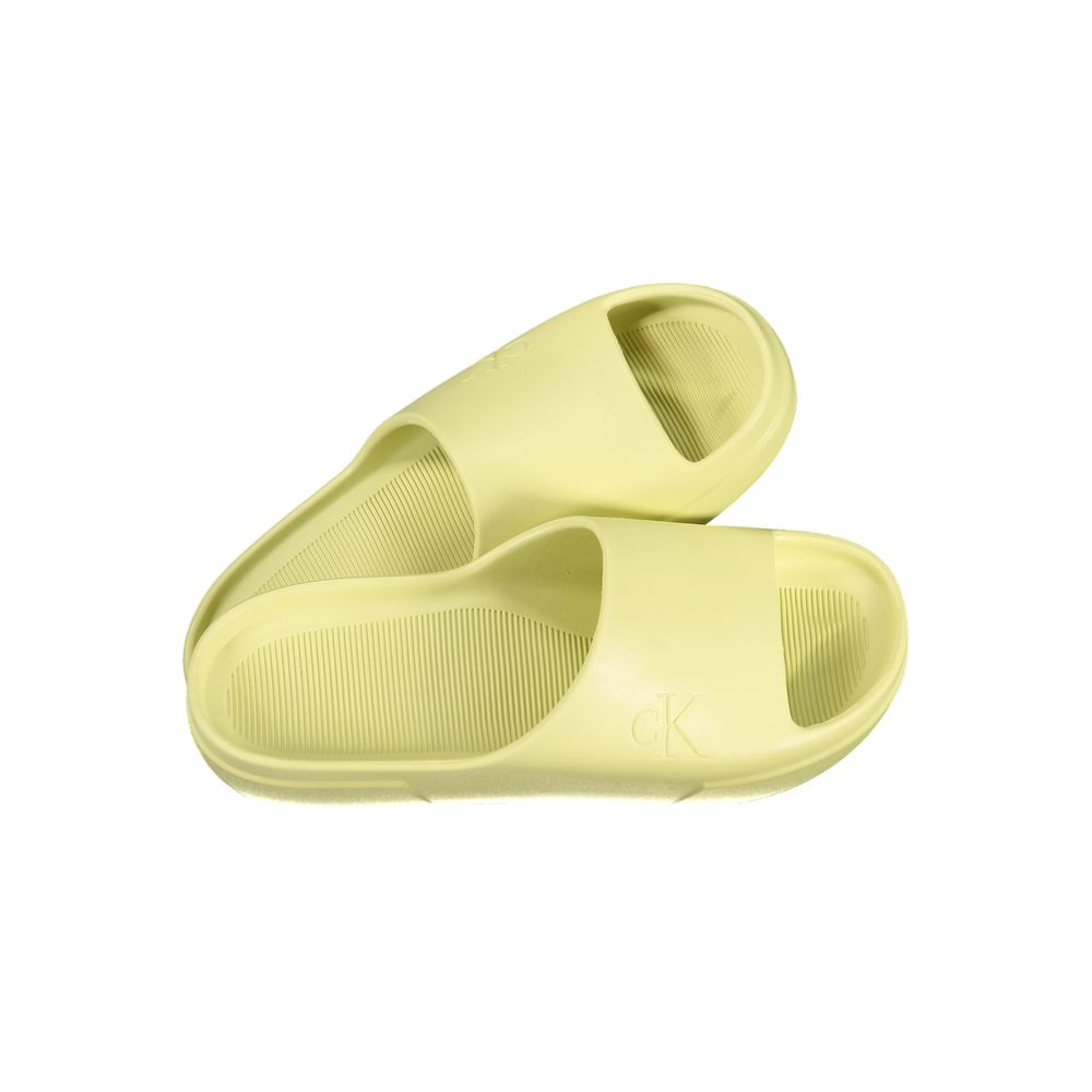 Calvin Klein Yellow Polyurethane Men Slipper - ClickThatClicks 