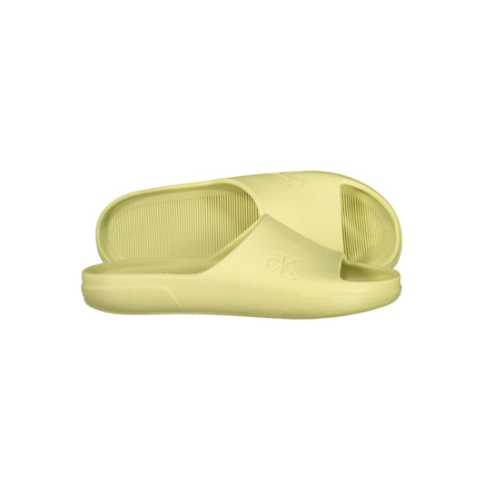 Calvin Klein Yellow Polyurethane Men Slipper - ClickThatClicks 