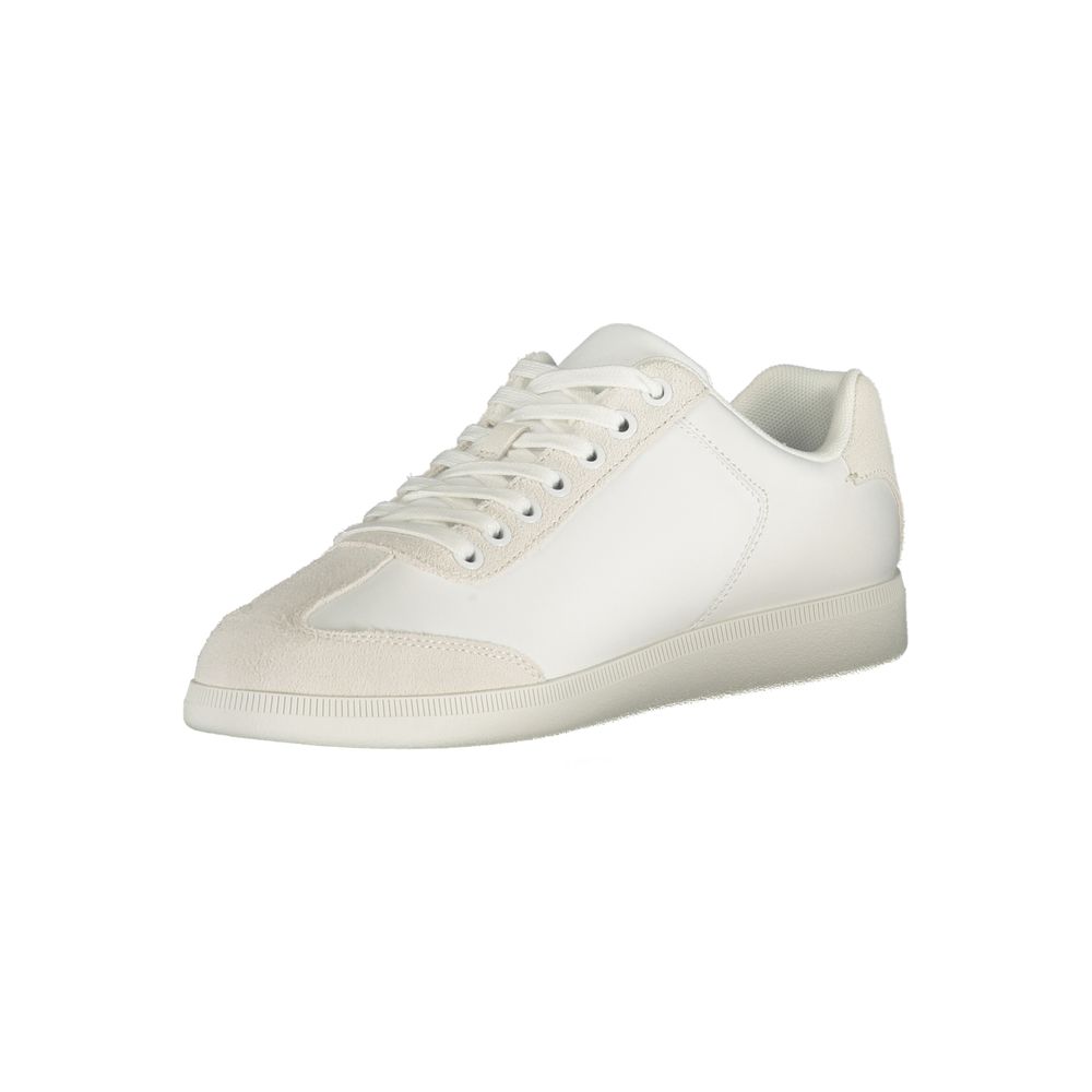 Calvin Klein White Polyester Men's Sneaker - ClickThatClicks 