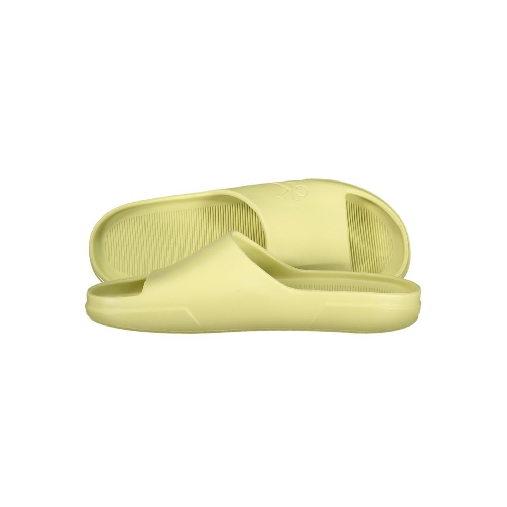 Calvin Klein Yellow Polyurethane Men Slipper - ClickThatClicks 