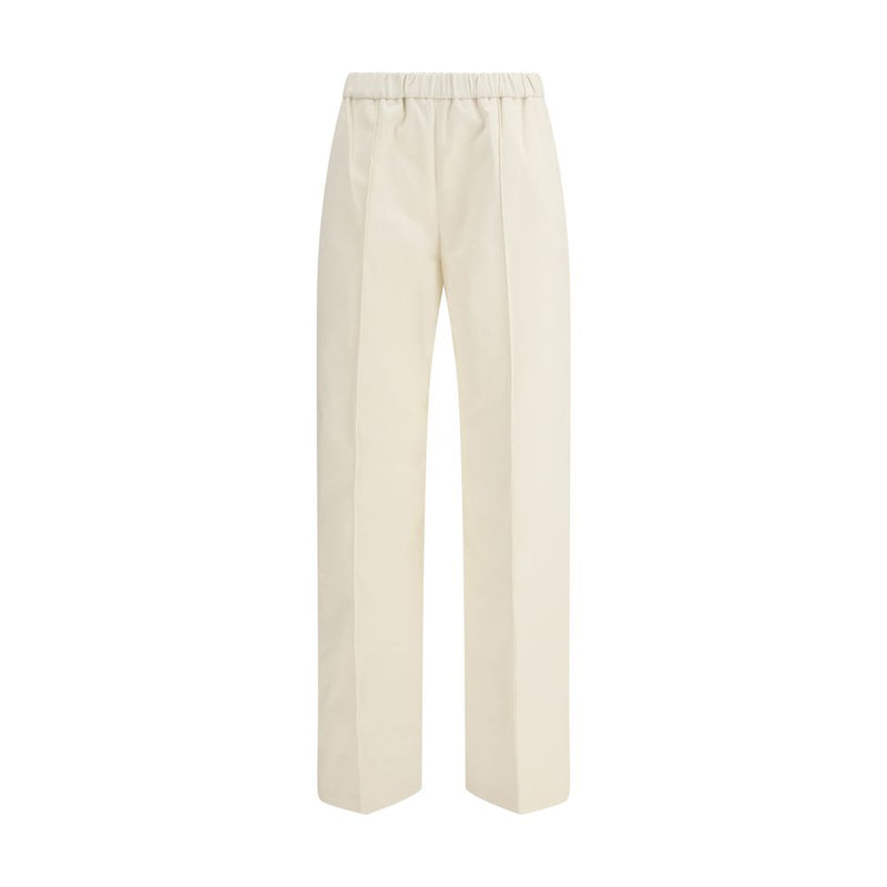 Fabiana Filippi Cream Cotton Casual Pants
