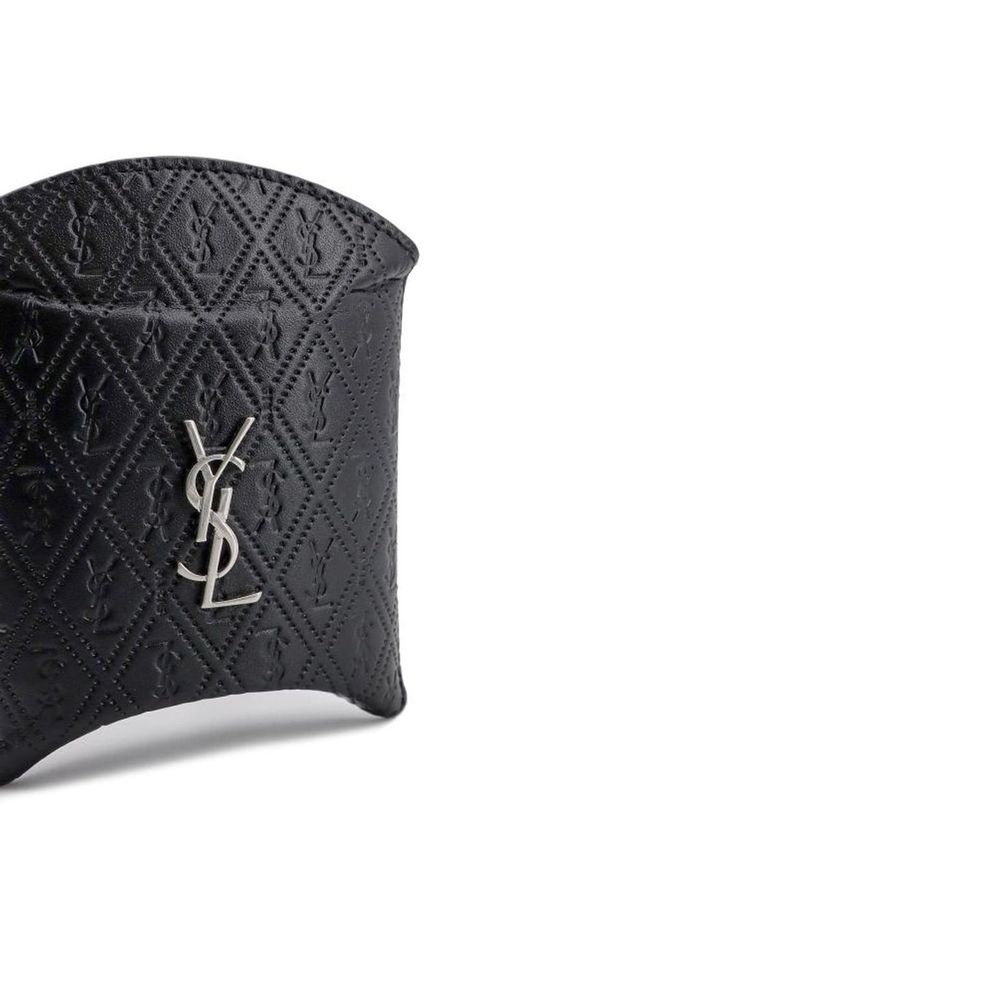 Saint Laurent Black Calfskin Airpod Holder - ClickThatClicks 