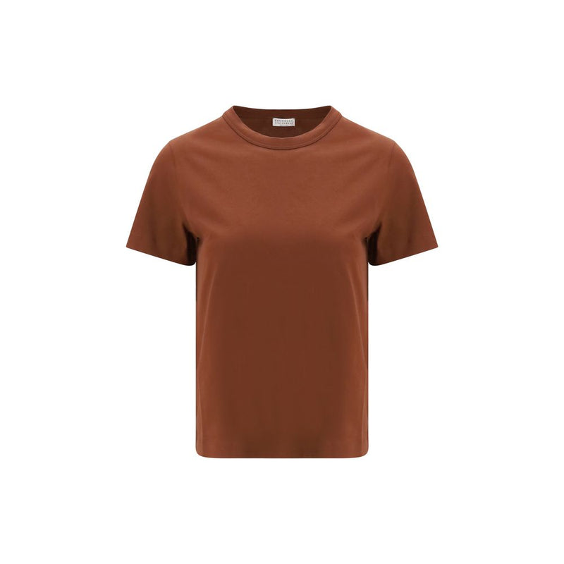 Brunello Cucinelli Brown Cotton T-Shirt