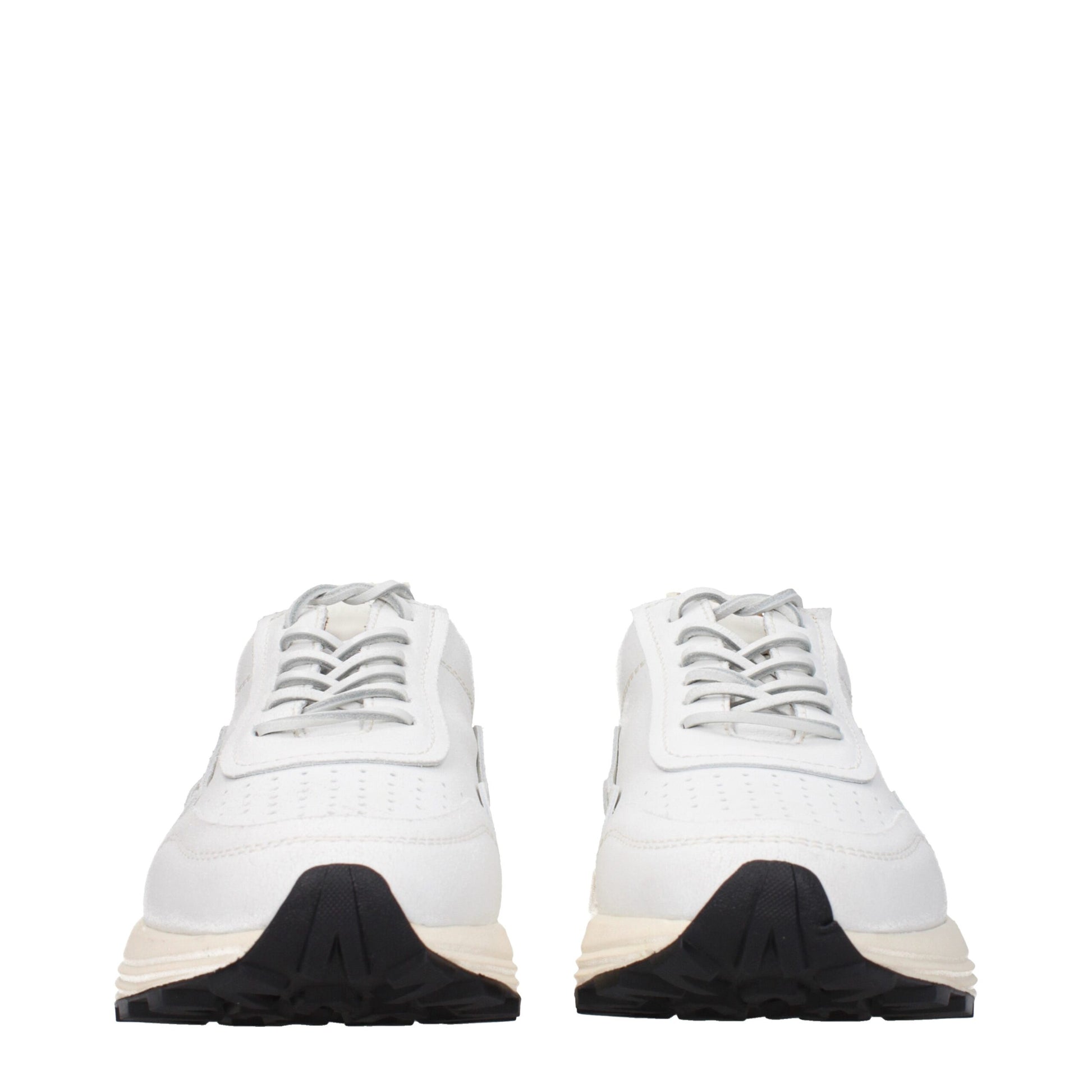 Buttero White Leather Chunky Sneakers - ClickThatClicks 