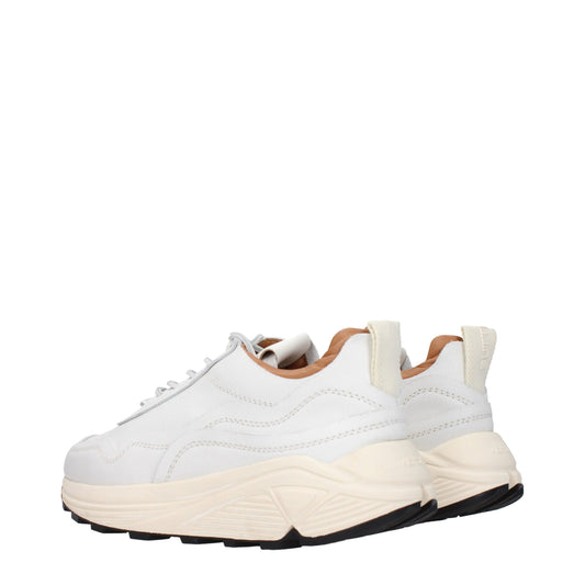 Buttero White Leather Chunky Sneakers - ClickThatClicks 
