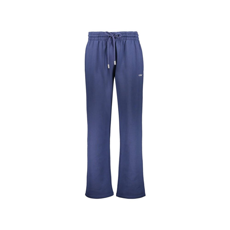 Off-White Blue Cotton Athletic Pants