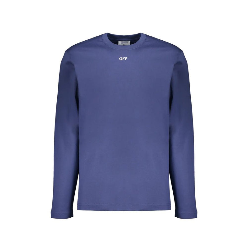 Off-White Blue Cotton T-Shirt