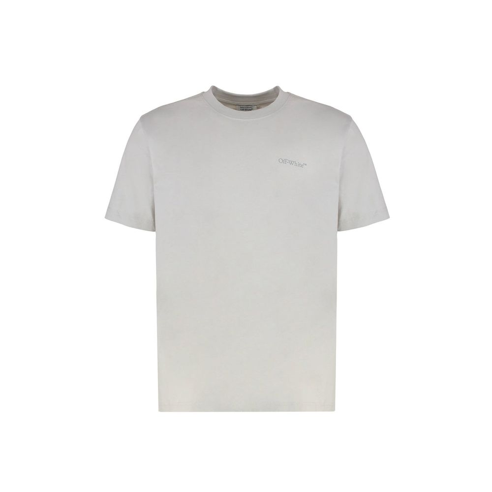 Off-White Gray Cotton T-Shirt