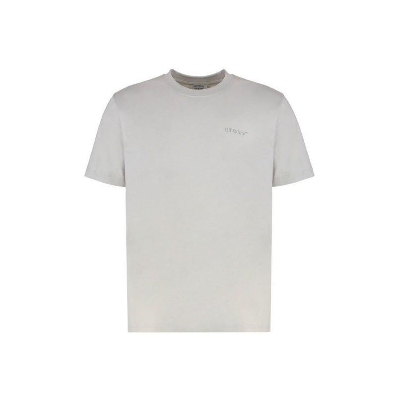 Off-White Gray Cotton T-Shirt