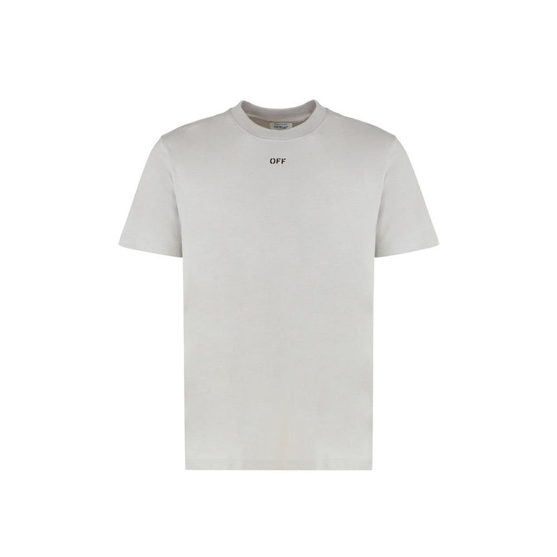Off-White Gray Cotton T-Shirt