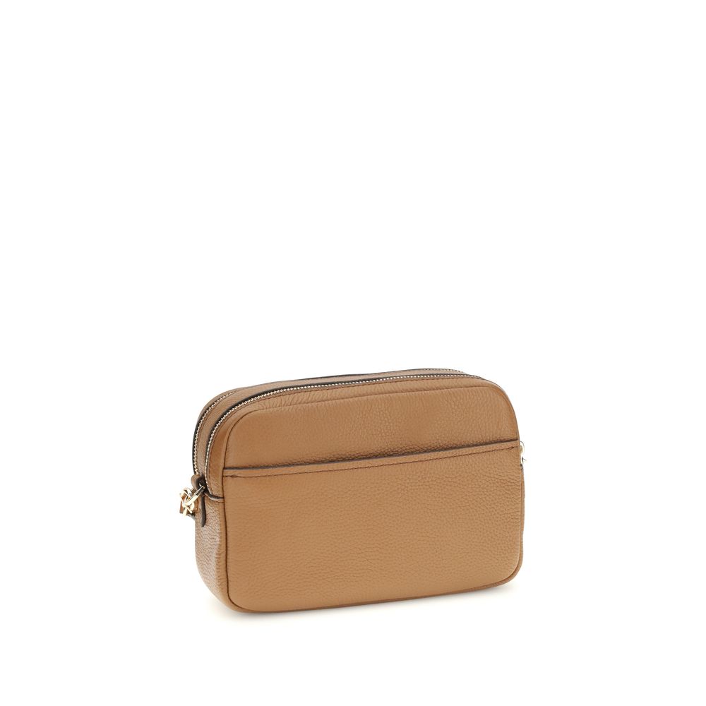 Michael Kors Brown Calf Leather Bos Taurus Shoulder Bag - ClickThatClicks 
