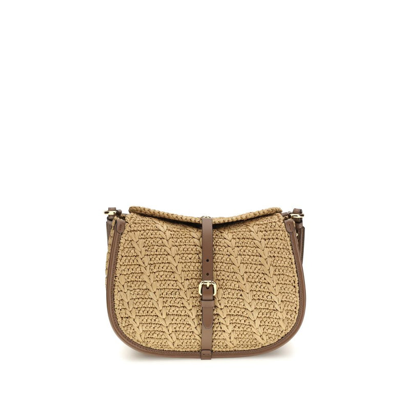 Etro Beige Raffia Shoulder Bag