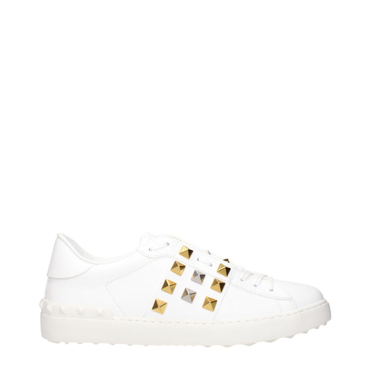 Valentino Garavani White Leather Low Top Sneakers - ClickThatClicks 