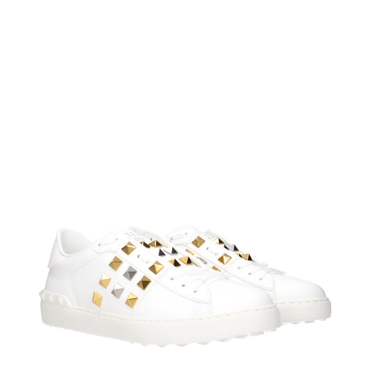 Valentino Garavani White Leather Low Top Sneakers - ClickThatClicks 