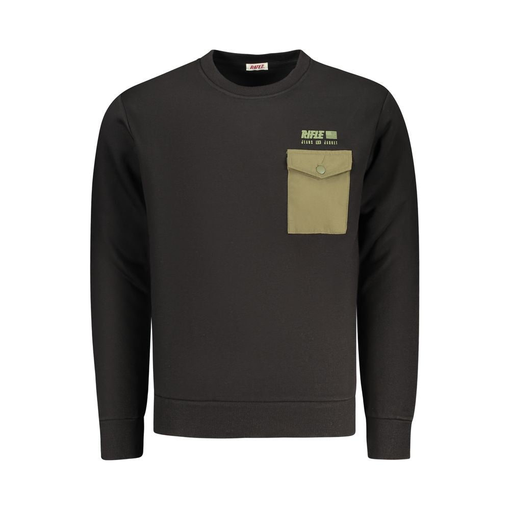 Rifle Black Cotton Men's Sweatshirt - ClickThatClicks 