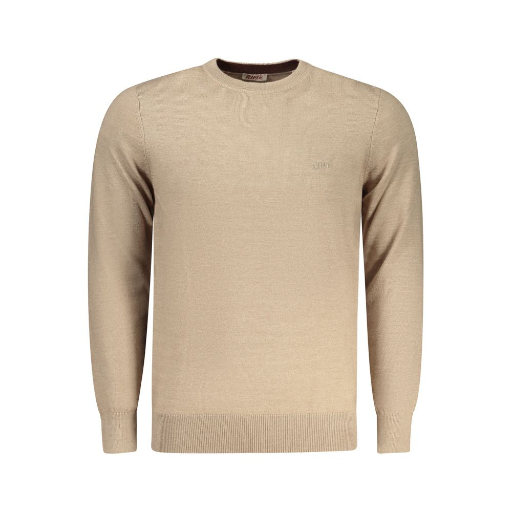 Rifle Beige Polyester Men Sweater - ClickThatClicks 