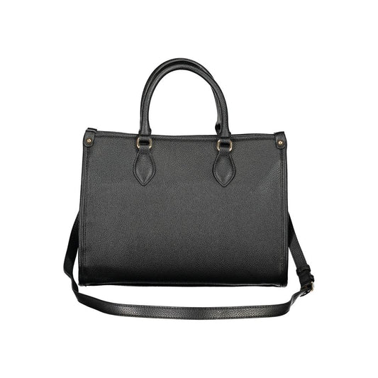 Mario Valentino Black Polyurethane Women Handbag - ClickThatClicks 