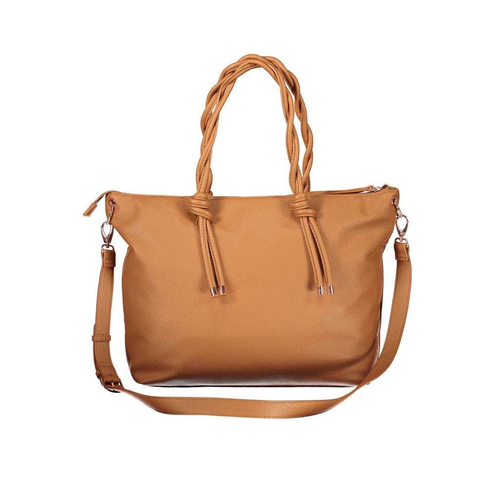 Mario Valentino "Marrone Polyurethane Womens Handbag" - ClickThatClicks 
