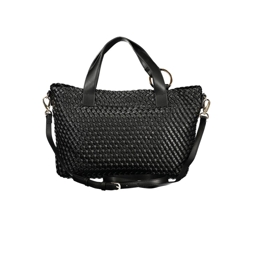Mario Valentino Black Polyurethane Women Handbag - ClickThatClicks 