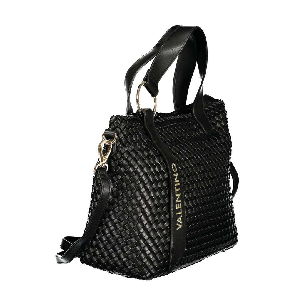 Mario Valentino Black Polyurethane Women Handbag - ClickThatClicks 