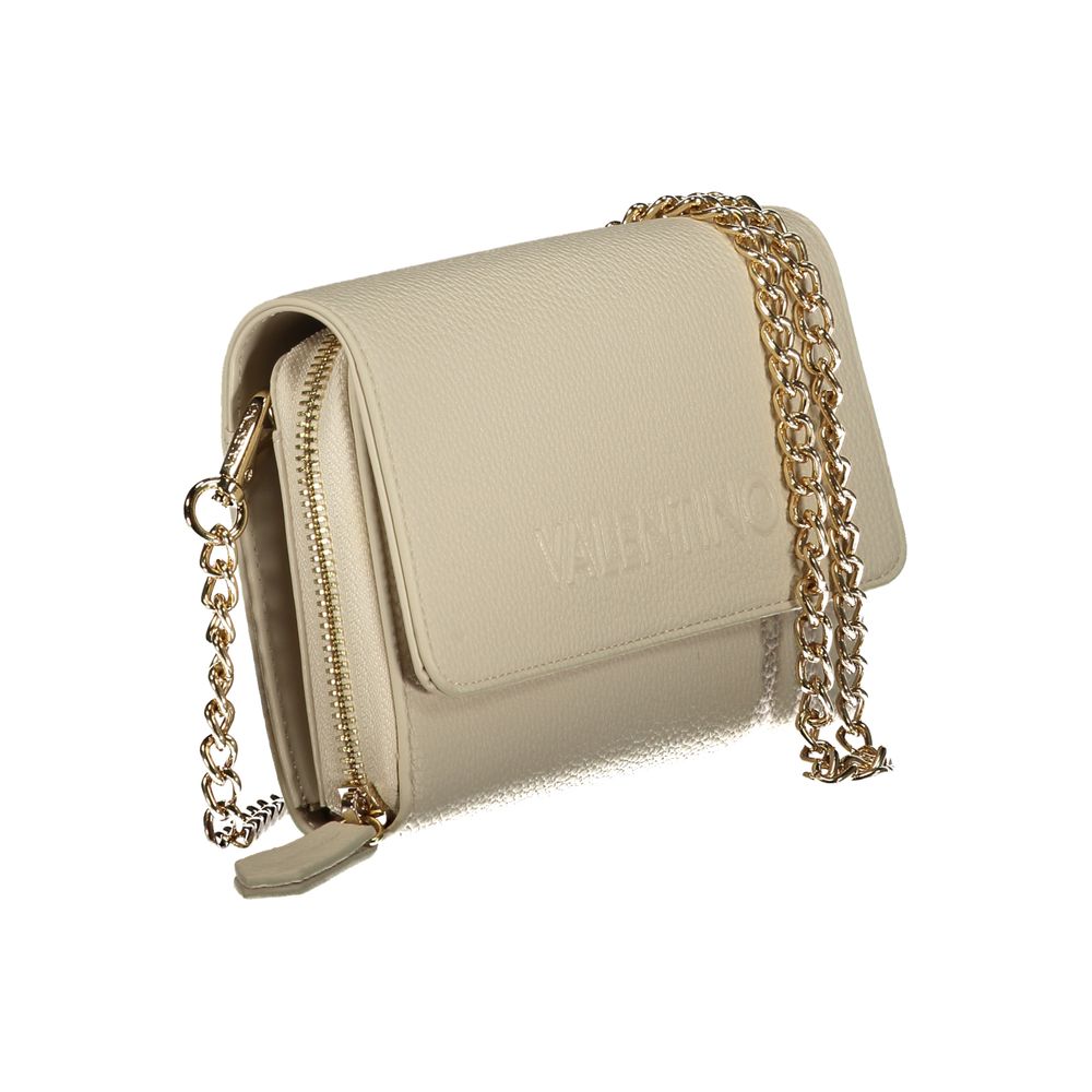 Mario Valentino Beige Polyurethane Women Wallet - ClickThatClicks 