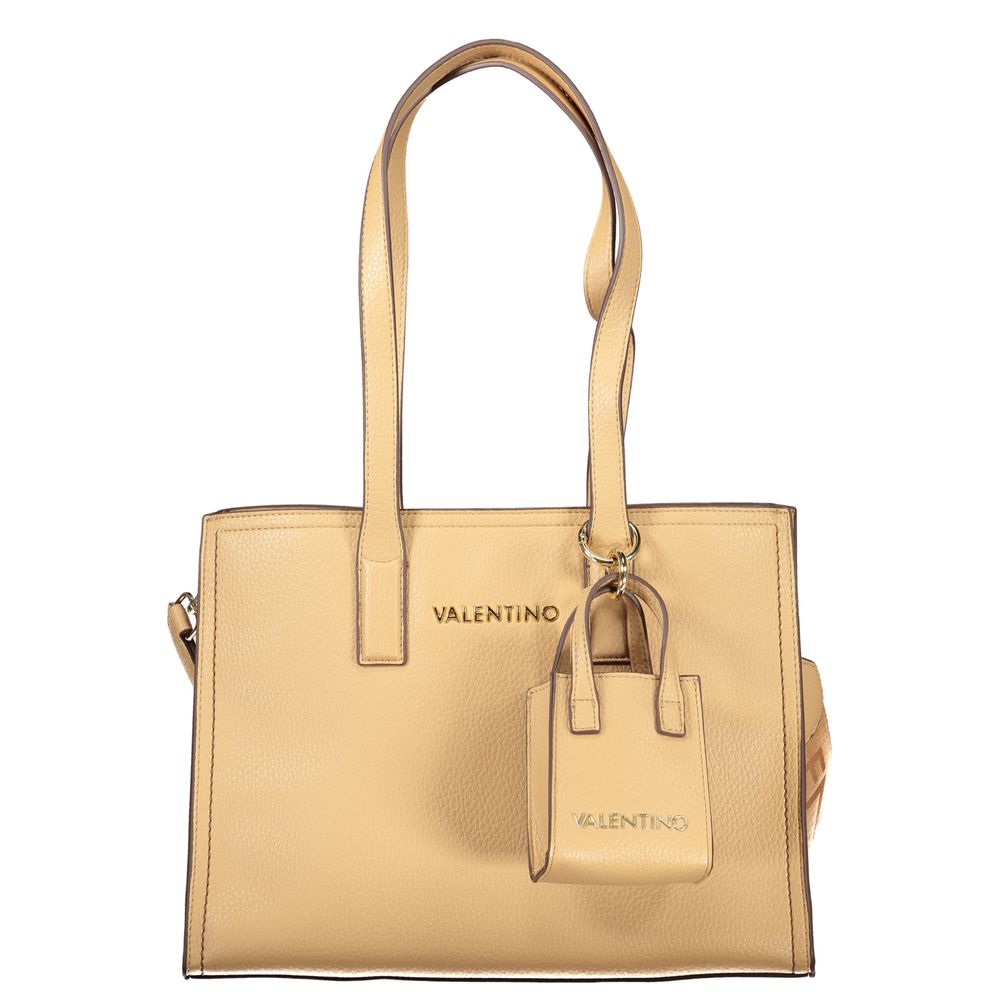 Mario Valentino Beige Polyurethane Women Handbag - ClickThatClicks 