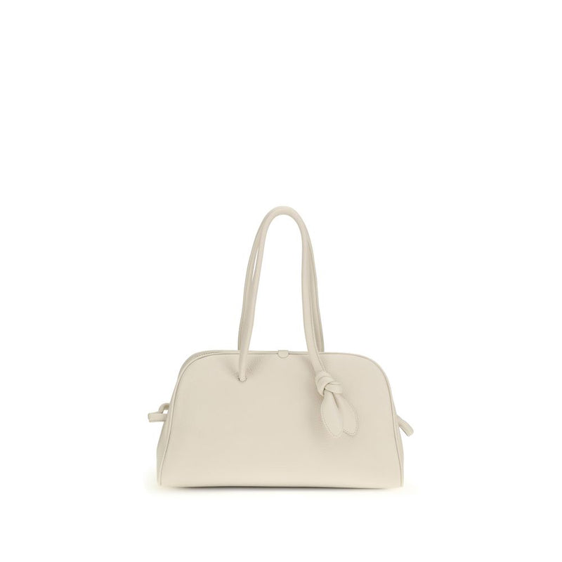Jacquemus White Calf Leather Bos Taurus Shoulder Bag