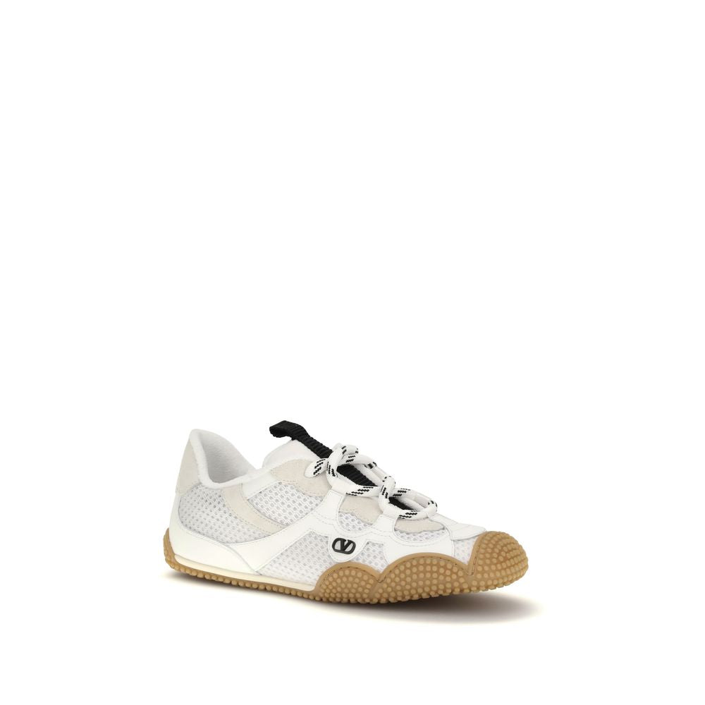 Valentino Garavani White Polyamide Athletic Sneakers - ClickThatClicks 